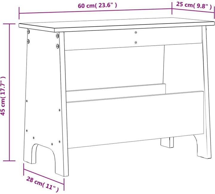 Produktbild vidaXL Flurbank (60 cm)