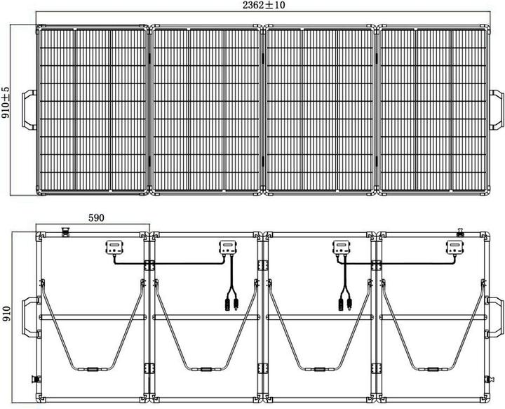 Immagine prodotto Enjoy solar Modulo solare pieghevole Gaia Max - set 400W/36V (440 W, 13.20 kg)