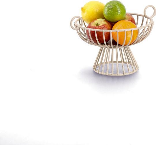 Productafbeelding Zeller Present Fruitmand, metaal, beige