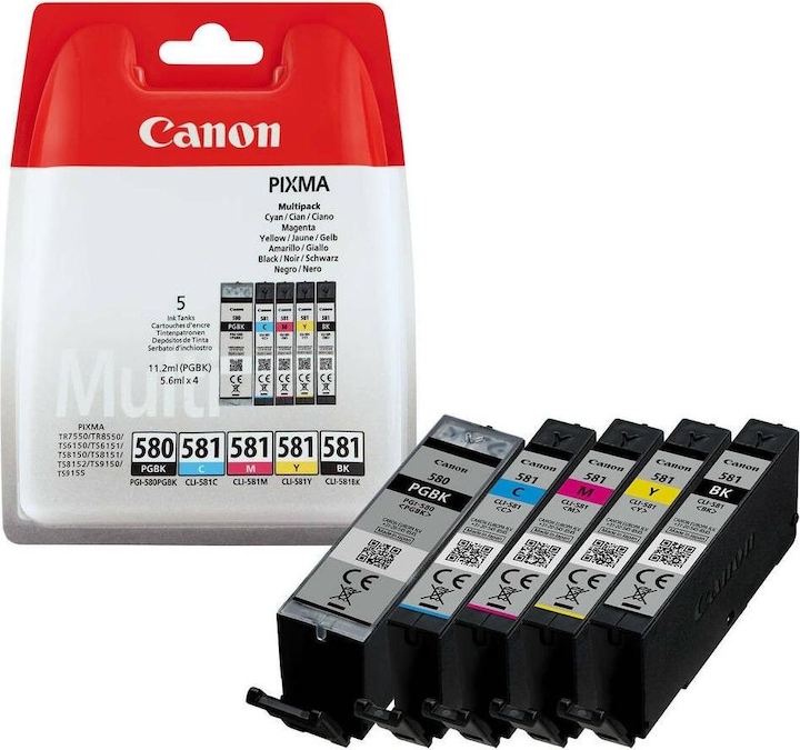 Actual product image Canon PGI-580/CLI-581 Multipack (PGBK, C, M, Y, BK)