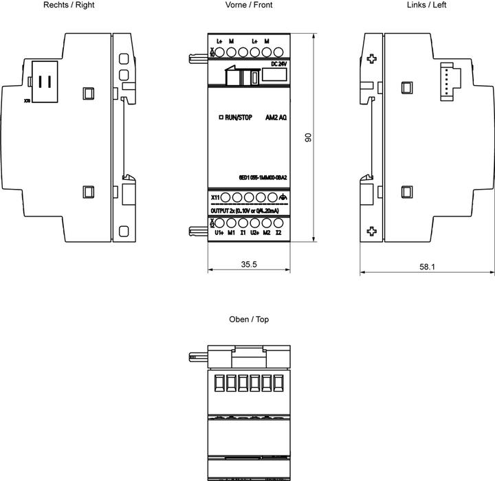 Produktbild Siemens Expansion Module LOGO!8 AM2 24V 2AO
