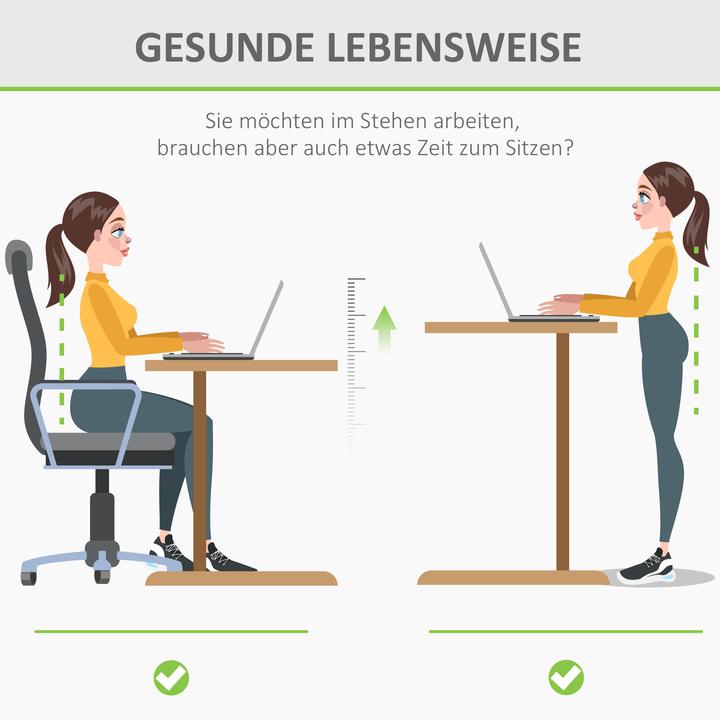 Produktbild Vinsetto PC-Tisch elektrisch höhenverstellbar, LED-Anzeige (140 x 116 x 70 cm)
