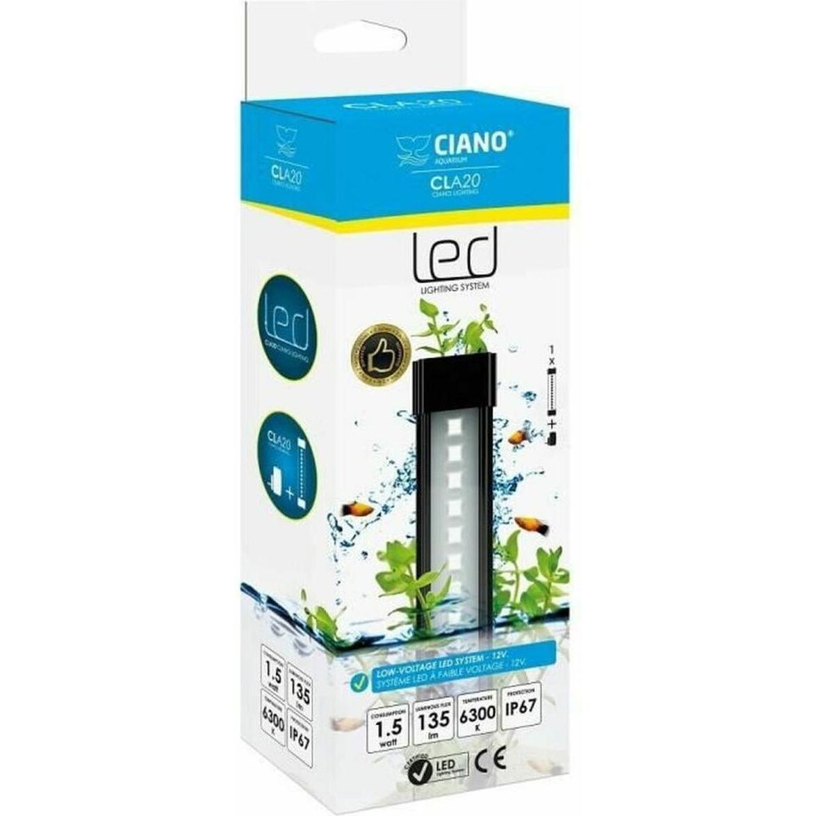 Ciano Unità luminosa CLA20 LED con trasformatore (LED, 8 W), Illuminazione acquario