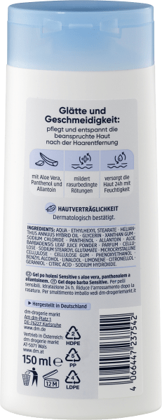 Actual product image dm Balea After Shave Care Gel Sensitive (Gel, 150 ml)