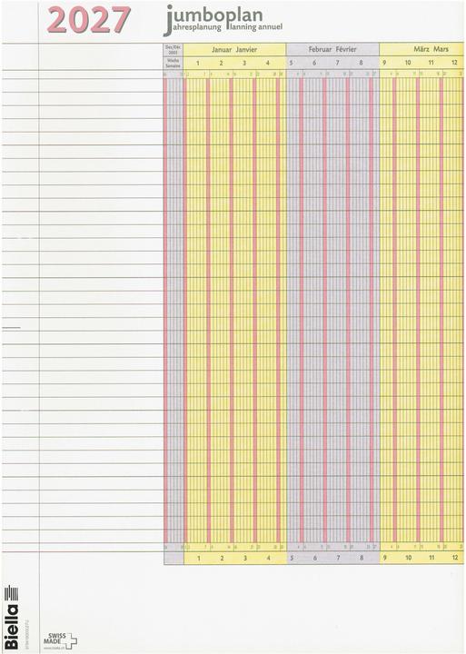 Immagine prodotto Biella Jumboplan (Nessuna rilegatura)