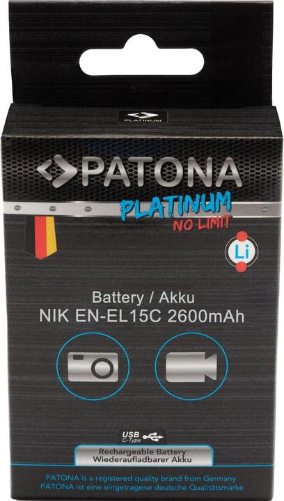 Produktbild Patona Platinum Akku Nikon ENEL15C USB-C (Akku)