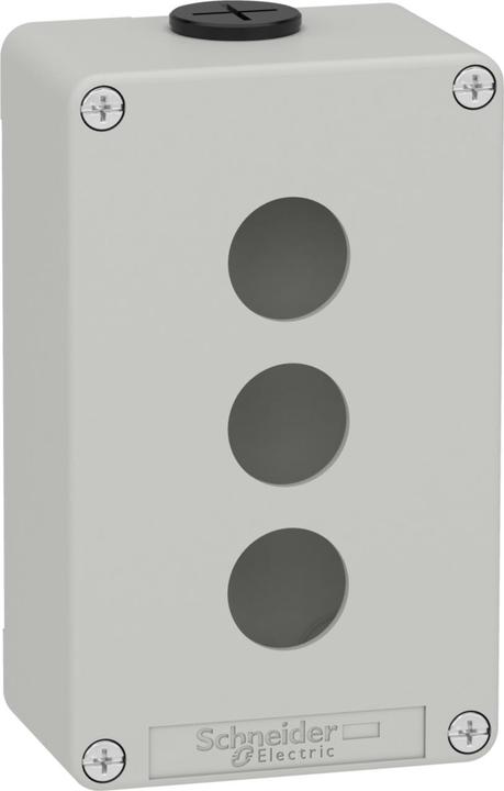 Schneider Electric XAPD2203 Empty enclosure XAP metal grey for 3x22mm - CSA (Housing)
