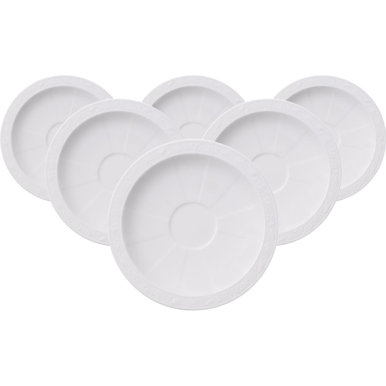 Villeroy & Boch, Tasse, Multipack White Pearl Mokka-/Espressountertasse - 6 Stück (6 x)