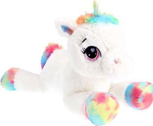 Immagine prodotto Pluchiez Unicorno peluche bianco sdraiato 80 cm