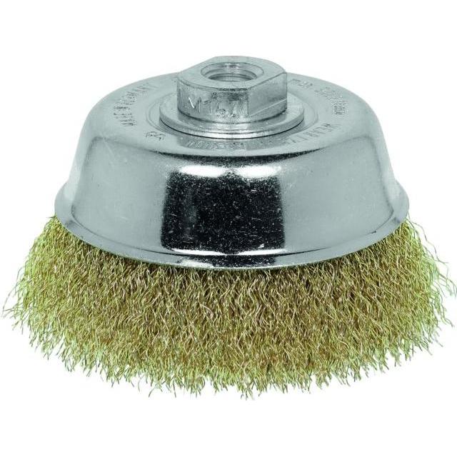 Lessmann, Schleifmittel, Topfbürste Stahldraht, vermessingt 0,30 mm