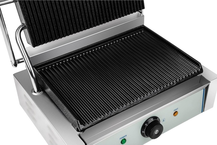 Produktbild Royal Catering Kontaktgrill Tischgrill Elektrogrill Panini Grill Sandwich Maker Geriffelt 2200W