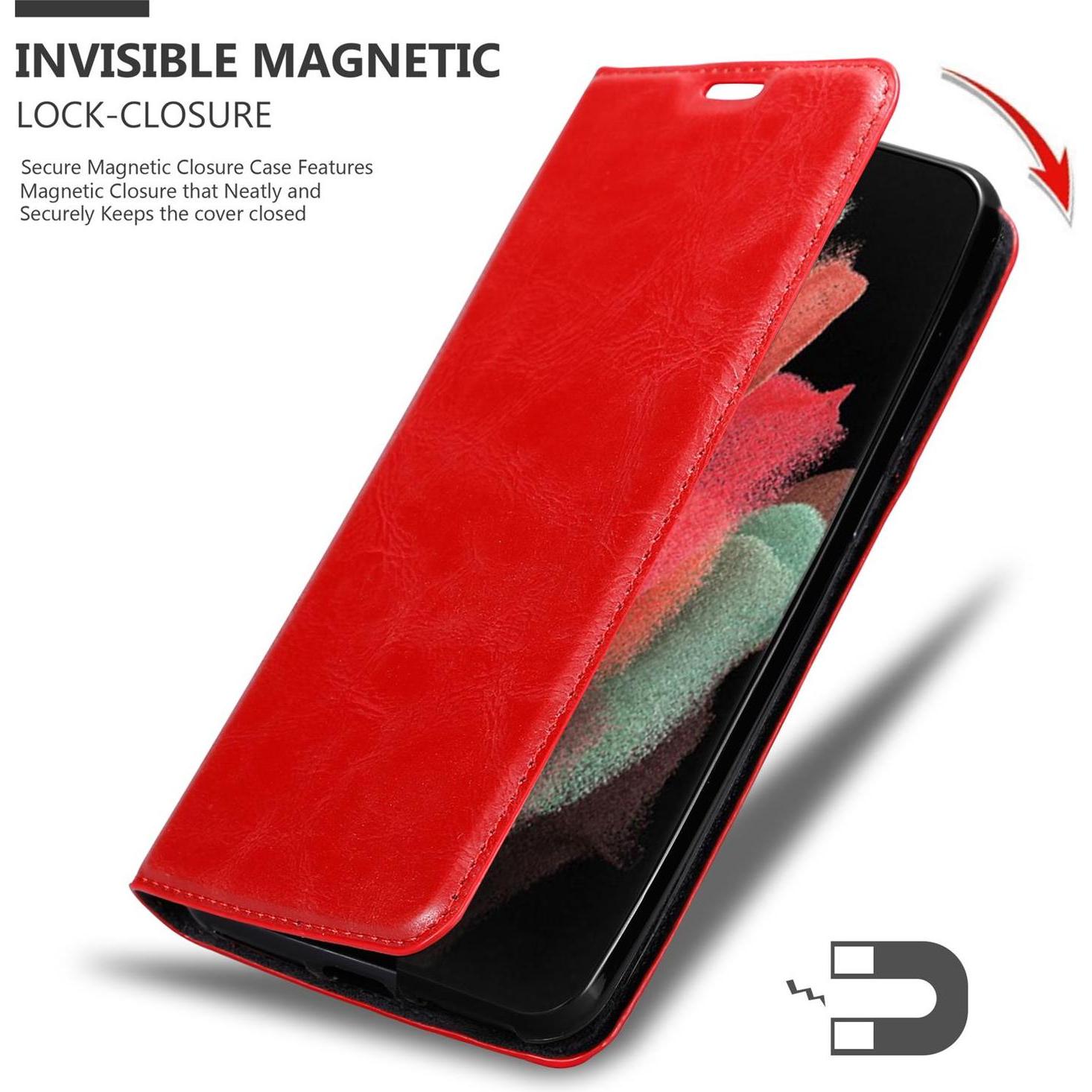 Thumbnail - Cadorabo Cover (Samsung Galaxy S21 Ultra), Smartphone Hülle, Rot
