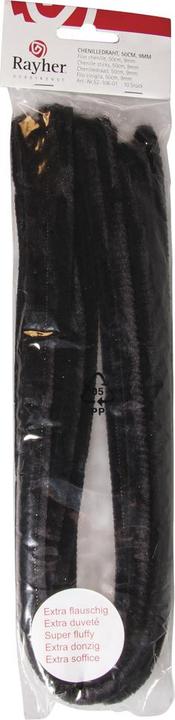 Produktbild Rayher Chenilledraht, schwarz, 10 Stück (0.50 m)
