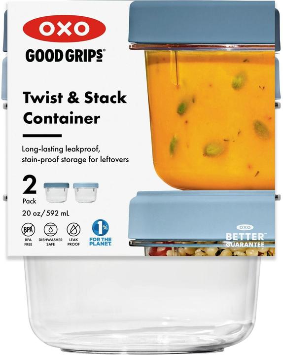 Produktbild OXO 2er Set Good Grips Twist & Stack Aufbewahrungsbox (0.55 l)
