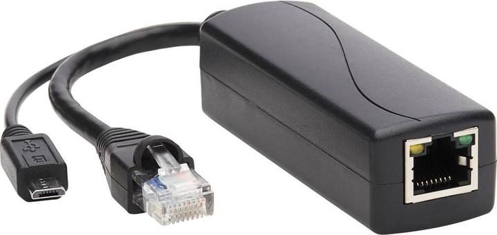 Actual product image Eaton PoE to USB Micro-B and RJ45 Active Splitter 802.af 48V to 5V 1A Up to 100m 328.08ft. (RJ45 (1x))