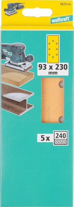 Actual product image wolfcraft Orbital sandpaper set geloc (40, 80, 120)