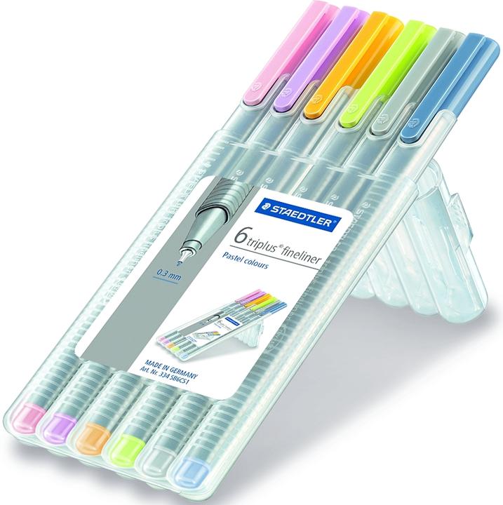 Produktbild Staedtler triplus fineliner 334 Dreikantige Fineliner (Sortiert, 6 x)