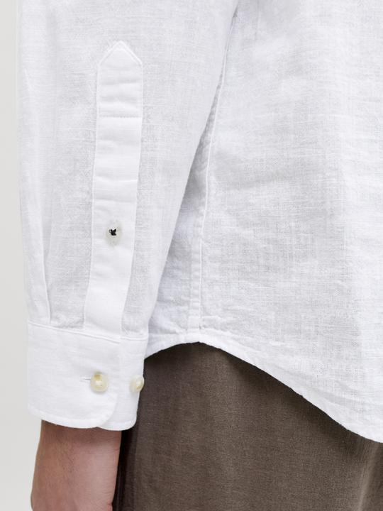 Actual product image Jack & Jones Jjesummer Linen Blend Band Shirt L/S Sn (XL)