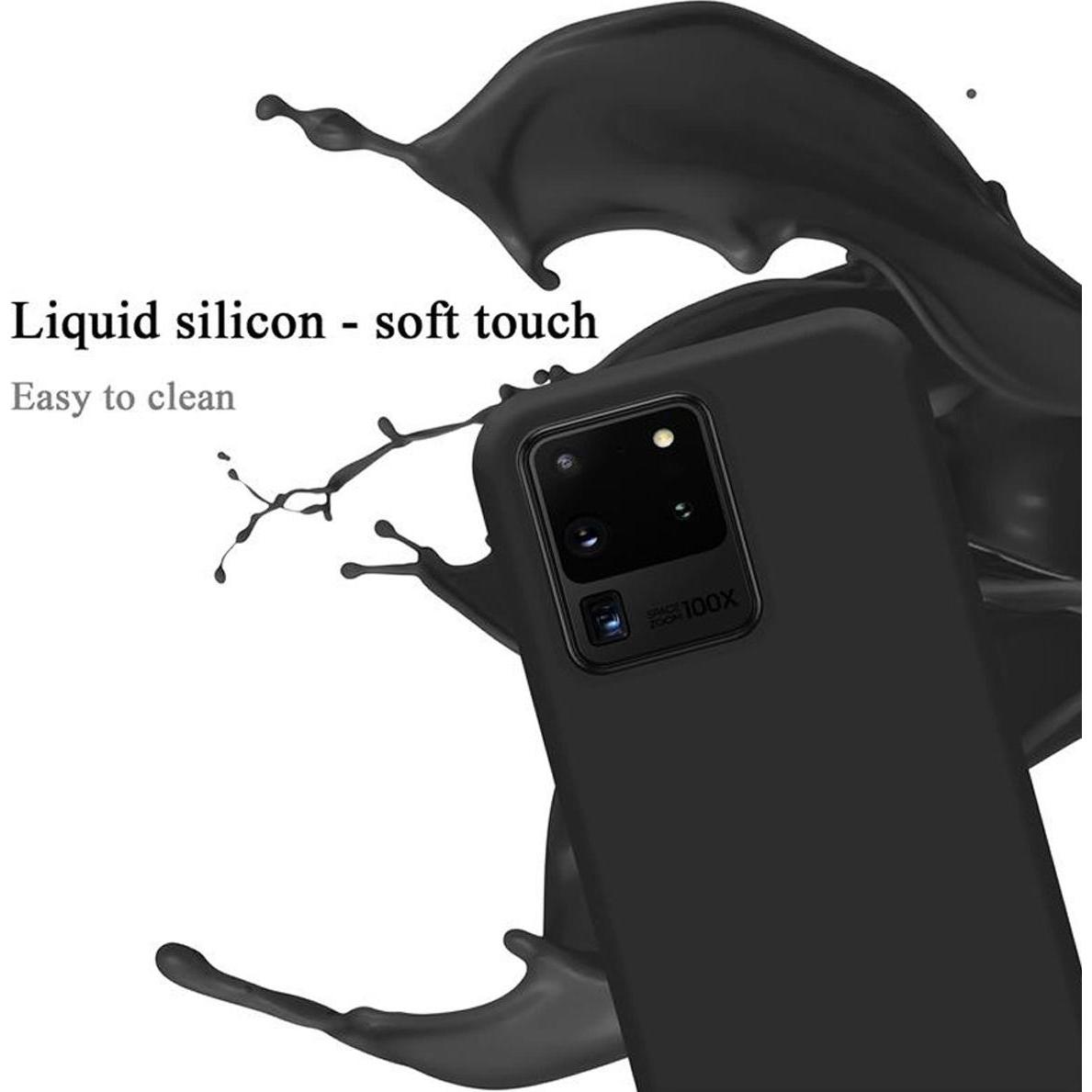 Thumbnail - Cadorabo TPU Liquid Silicone Case Cover (Samsung Galaxy S20 Ultra), Smartphone Hülle, Schwarz