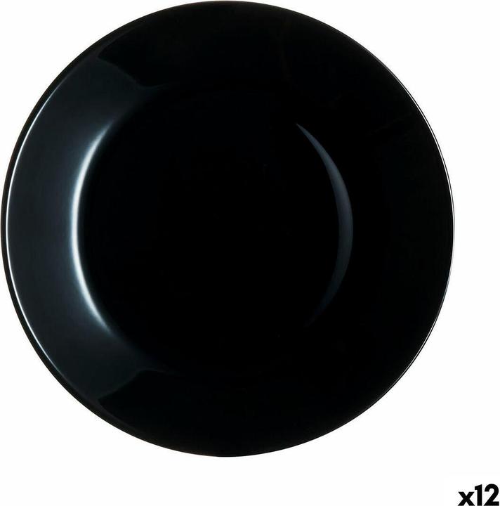 Luminarc Dessertteller Zelie Negro Schwarz Glas Ø 18 cm (12 Stück) (12x, 18 cm)