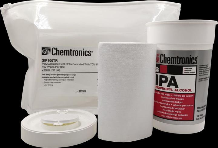 Actual product image Chemtronics Isopropyl alcohol wipes SIP100K Quantity: 200pcs. (200x)