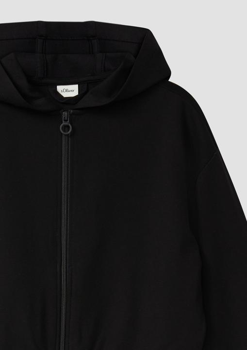 Produktbild s.Oliver Sweatshirt Jacke Interlock-Kapuzenjacke im Boxy Fit (146, 152)