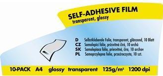 Actual product image Logo Type Adhesive film, transparent, A4, 125 g (125 g/m², A4, 10 pcs.)