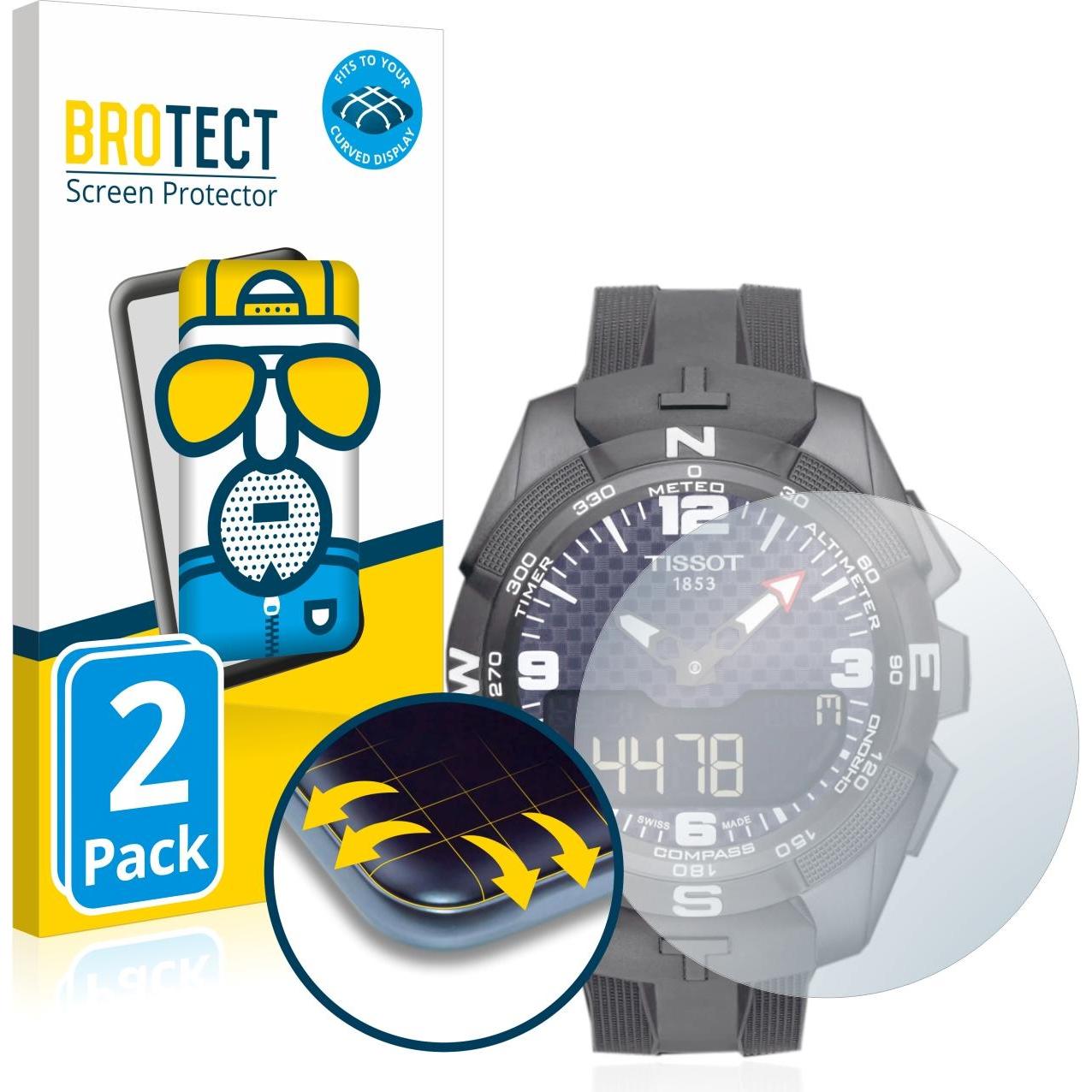 BROTECT Full-Cover Displayschutz Matt, Smartwatch Schutzfolie, Grau