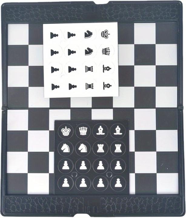 Image du produit PhoneLook Jeu d'échecs format portefeuille pliable plat portable ultra compact facile à ranger avec pièces aim