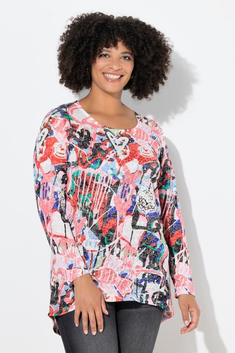 Actual product image Angel of Style Langarmshirt, A-Linie, Glitzersteinchen, Allover-Muster (44)