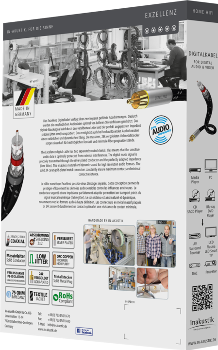 Actual product image Inakustik Cinch — Cinch (Antenna cable)