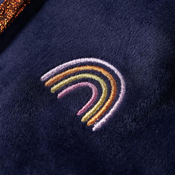 Immagine prodotto vidaXL Giacca con cappuccio da bambino blu navy 140,Materiale: 94 % poliestere (140)