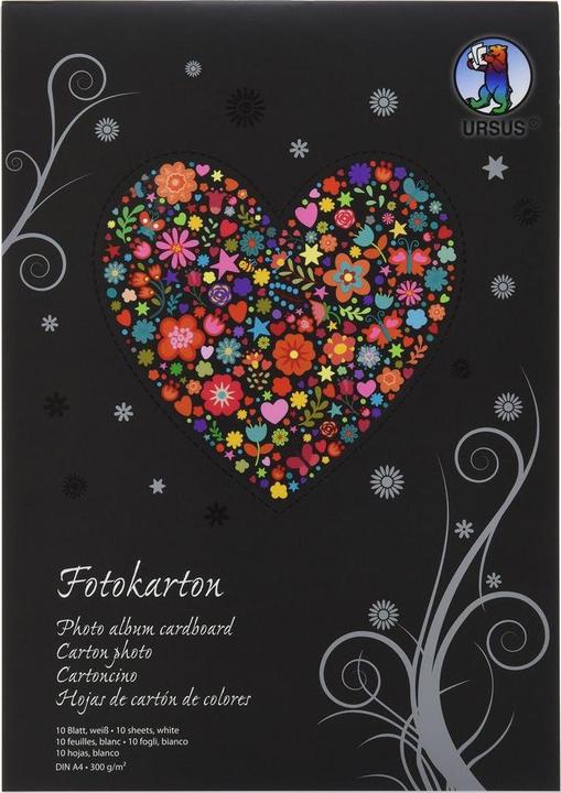 Ursus Fotokarton-Block A4 3704601SE 300g, weiss 10 Blatt (300 g/m², 10x)