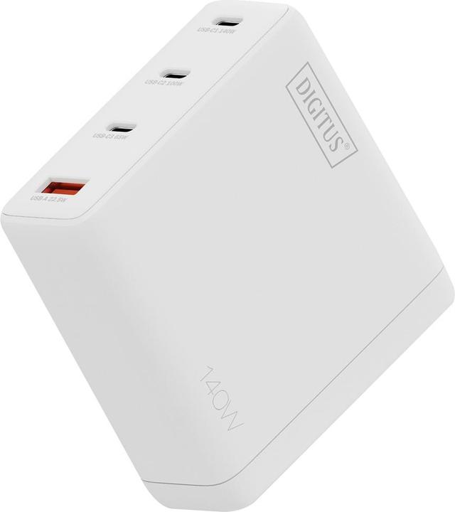 Actual product image Digitus USB GaN Charger 140W, 3x USB-C, 1x USB-A (140 W, 4 ports)