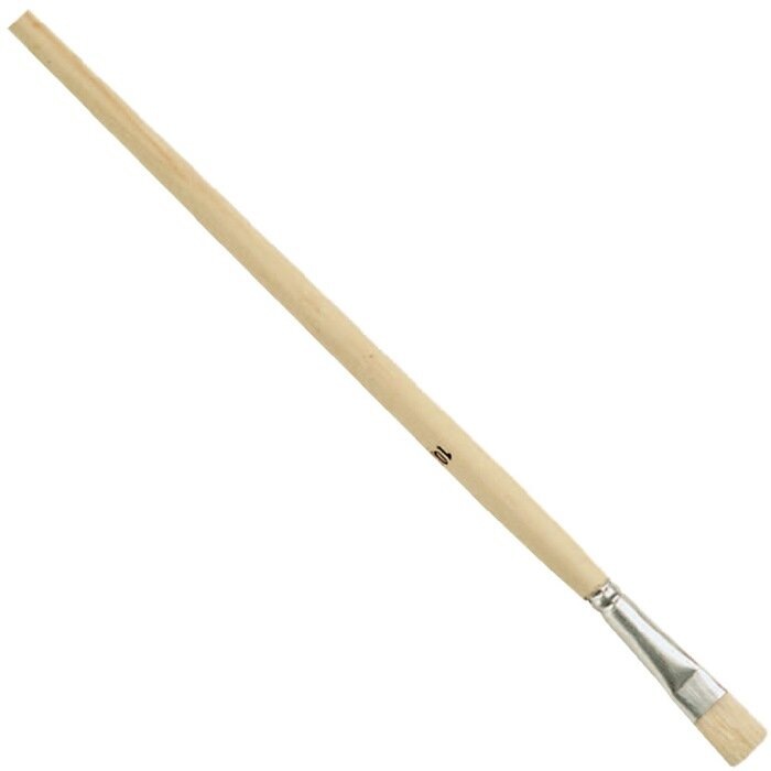HP Autozubehör Gussowpinsel Grösse 14 Breite 10 mm Spitzenqual. helle Borsten Weissblech langer roher Holzstiel (10 mm)