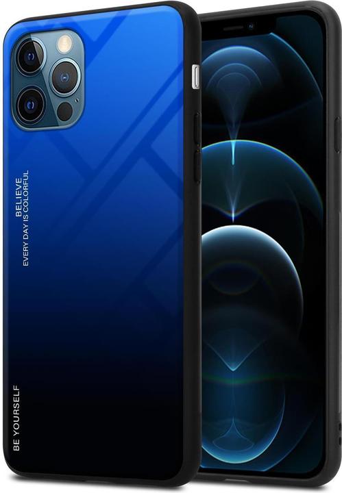 Produktbild Cadorabo TPU 2 Farben Glas Cover (Realme 12 Pro+, Apple iPhone 12)