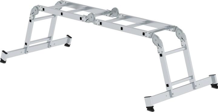 Actual product image kaiserkraft Multi-purpose ladder 4-section with nivello crossbar 2x2 + 2x3 rungs (Multi-purpose ladder, 3 cm)