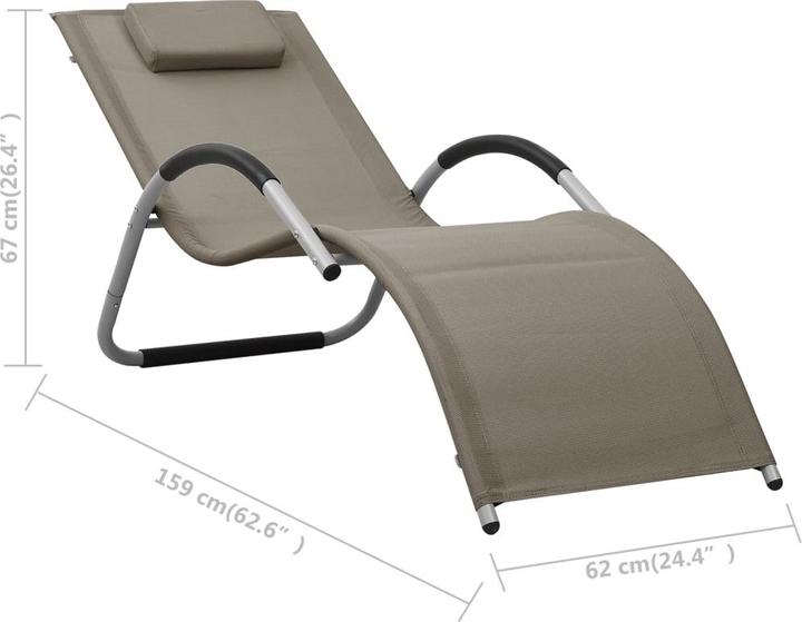 Immagine prodotto vidaXL Sedia a sdraio (159 cm)