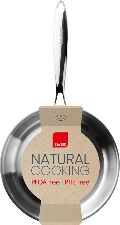 Produktbild Ibili Bratpfanne Triply Natural 26 cm Vielseitige Pfanne, ideal für verschiedene Zubereitungsmethoden (Bratpfanne, Aluminium, Edelstahl, 26 x 5.30 cm)