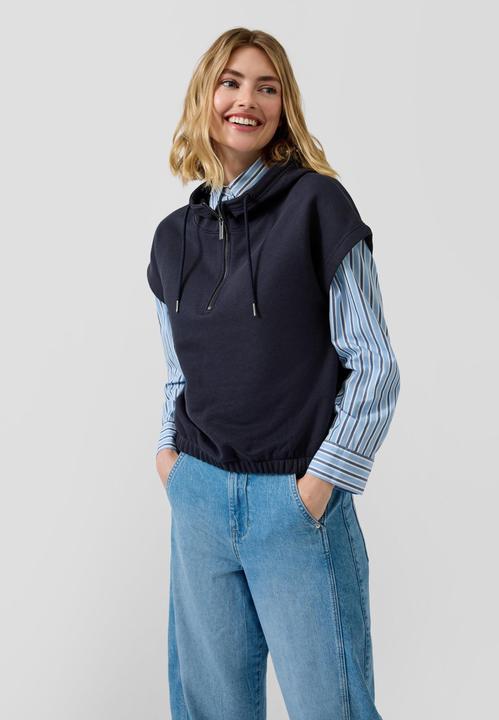 Produktbild s.Oliver Sweatshirt Ärmelloses Sweatshirt mit Kapuze und Relaxed Fit (38)