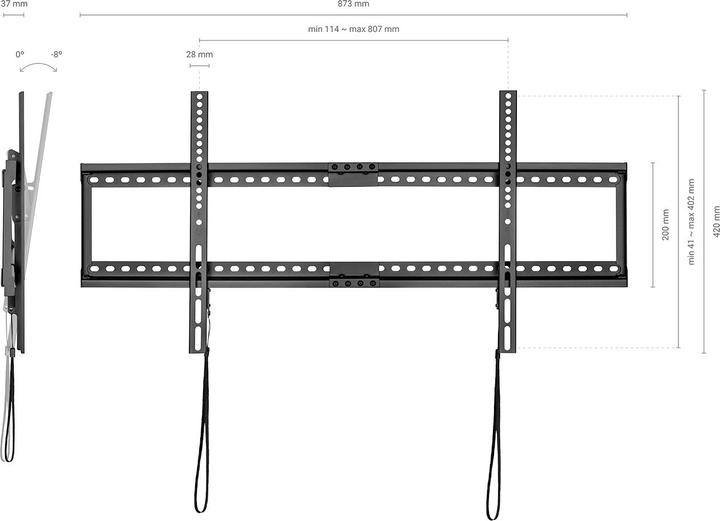 Actual product image Aisens Soporte Eco Inclinable Para Monitor TV 75kg De 37-90 Negro (Wall, 75 kg, 37" - 90")