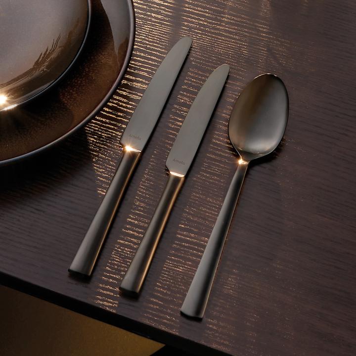 Actual product image Amefa VENTURA Besteckset 24-teilig PVD schwarz (24 Piece, Cutlery set)