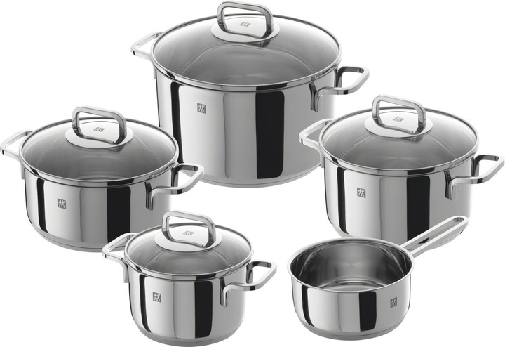Produktbild Zwilling Quadro Kochgeschirr-Set 5-teilig STD (16 cm, Pfannenset + Topfset, Aluminium, Edelstahl)