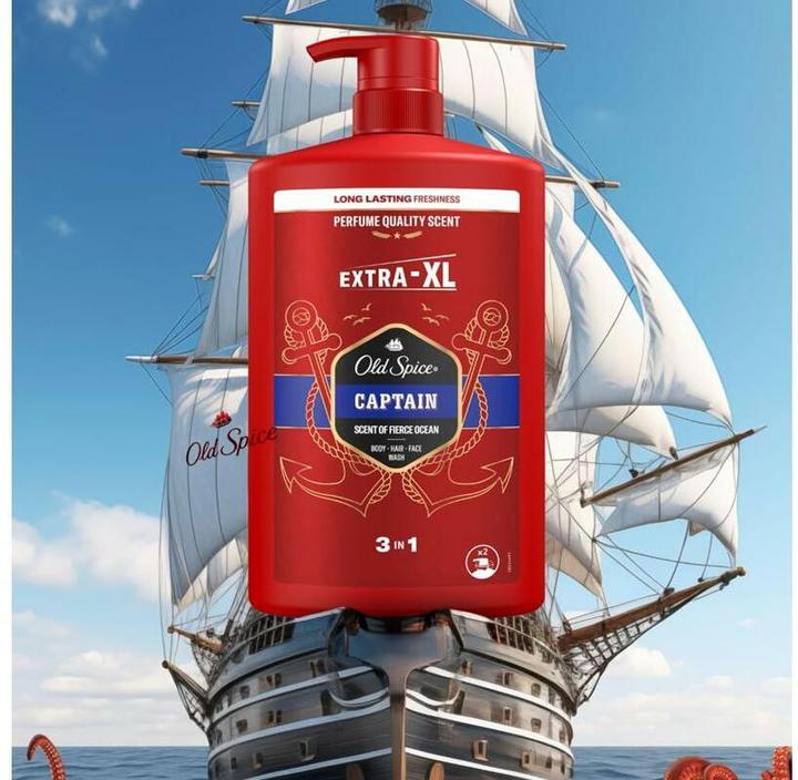 Actual product image Old Spice Captain (Liquid shampoo, 675 ml)