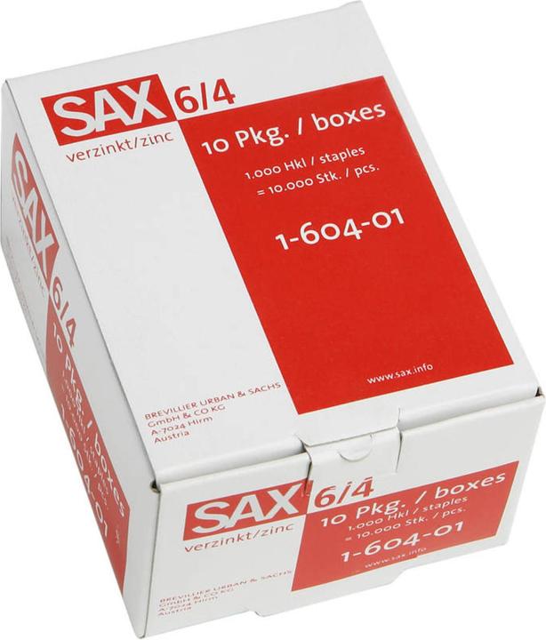 SAX Staples, 6/4, 1000 pieces, 604 (1000x)
