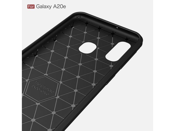 Produktbild Screenguard Samsung Galaxy A20e Hülle Carbon Brushed Soft TPU (Samsung Galaxy A20e)