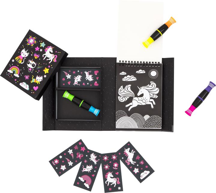 Actual product image Tiger Tribe 3760258 Neon Colouring Sets/Uorn&Friend watercolor kits, colorful