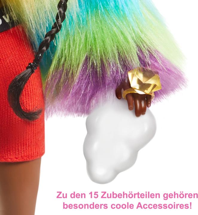 Produktbild Barbie Extra Doll - Regenbogenmantel
