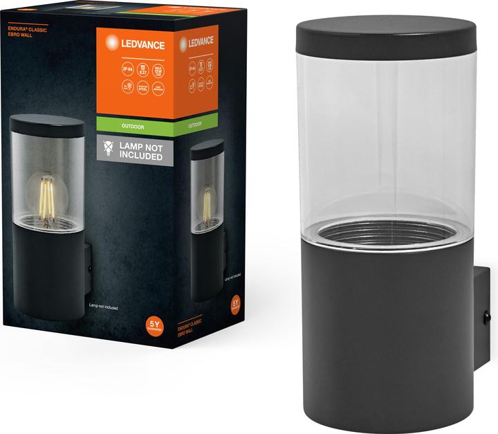 Image du produit Ledvance Endura Classic Ebro Wall E27 Gris foncé (E27, IP44)