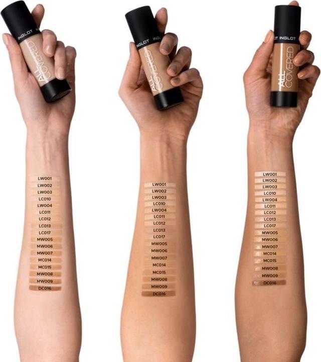 Actual product image Inglot All Covered Foundation LW 002 30 ml (LW 002)